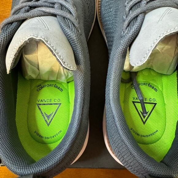 Vance Co. Men's Ezra Grey Knit Wingtip Oxford Tru Comfort Foam Size 7 Wide New - Picture 7 of 13